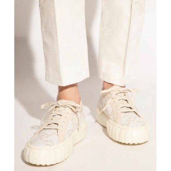 Fendi Camelia FF Karligraphy low-top sneakers in 38.5 - Picture 3 of 12